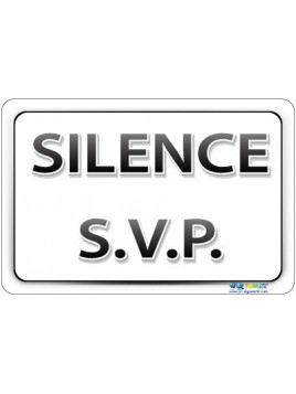 Panneau Silence texte