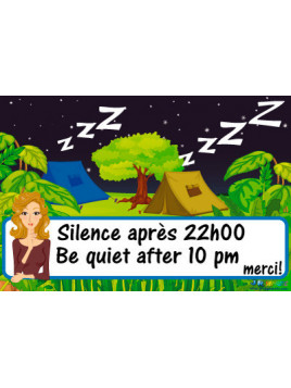 Panneau Silence camping