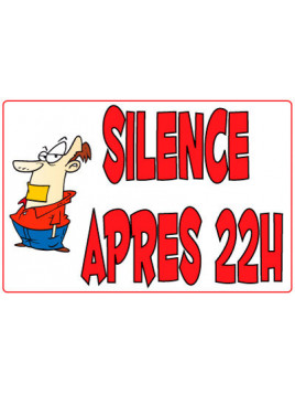 Panneau Silence cartoon