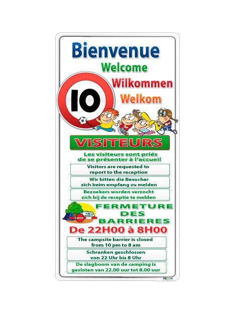 Totem entrée bienvenue 4 langues