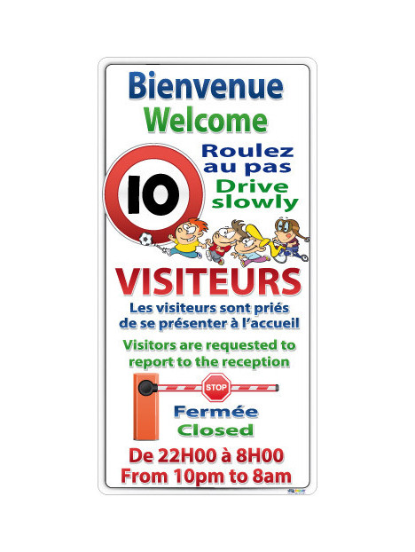 Totem entrée bienvenue 2 langues