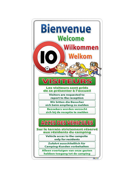 Totem entrée bienvenue 4 langues