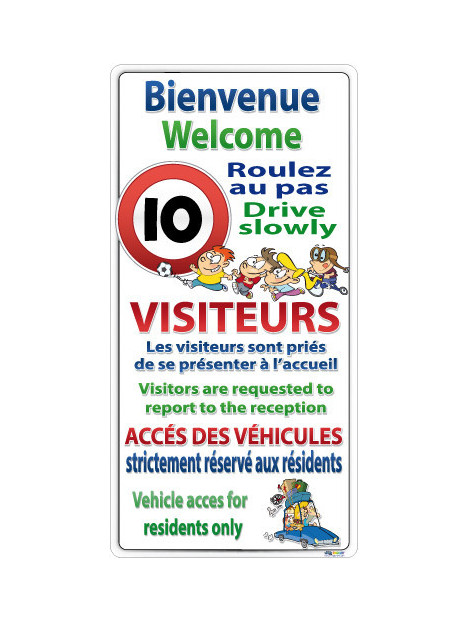 Totem entrée bienvenue 2 langues