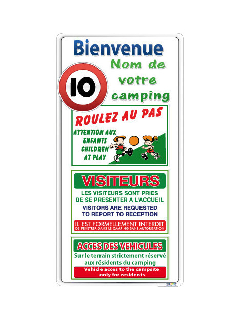 Totem entrée bienvenue 2 langues