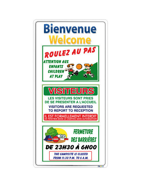 Totem entrée bienvenue 2 langues