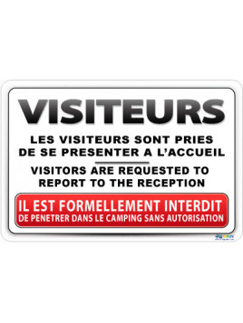 Panneau Visiteurs