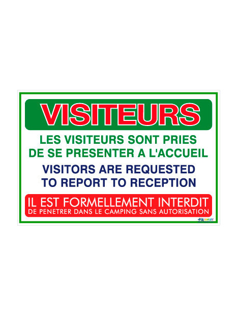 Panneau visiteurs