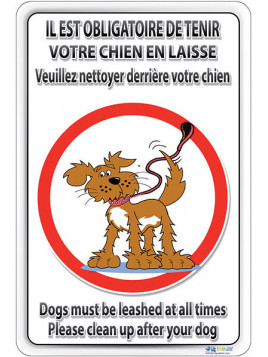 Chien en laisse, nettoyer...