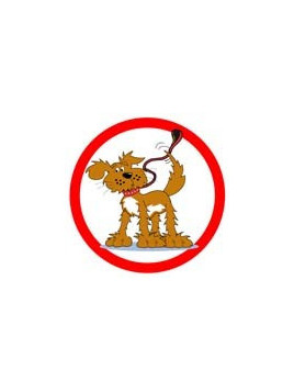 Chien en laisse pictogramme