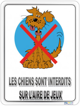 Chiens interdits sur aire...