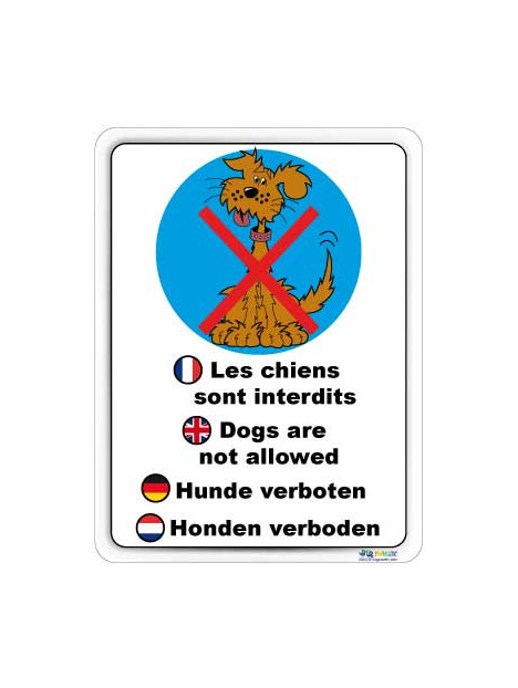 Chiens interdits 4 langues