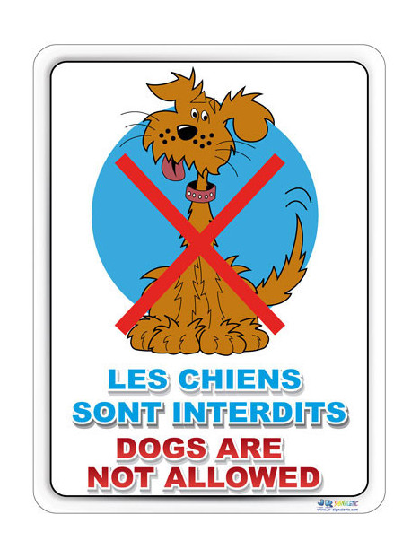 Chiens interdits Français / Anglais