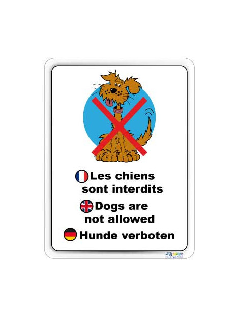Chiens interdits 3 langues