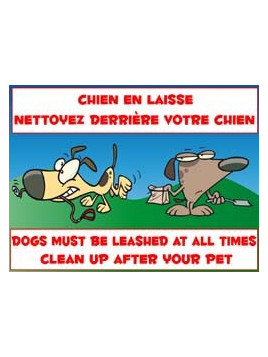 Chiens en laisse nettoyer...