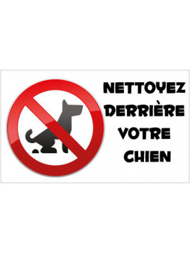 Panneau nettoyez derrière...