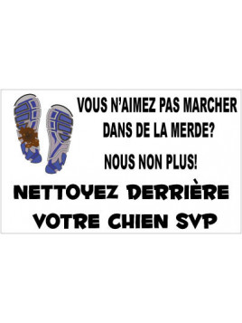 Panneau nettoyez derrière...