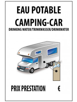 Camping car eau potable