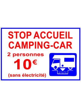 Camping car stop accueil