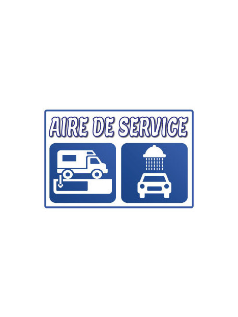 Panneau Aire de service camping car, vidange et lavage