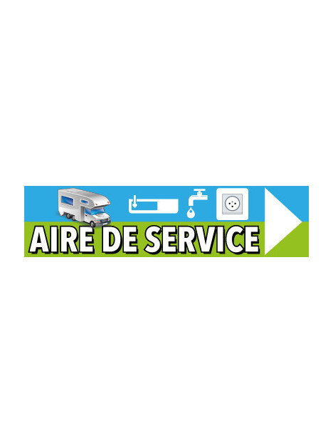 Directionnel Aire de service camping car dessin
